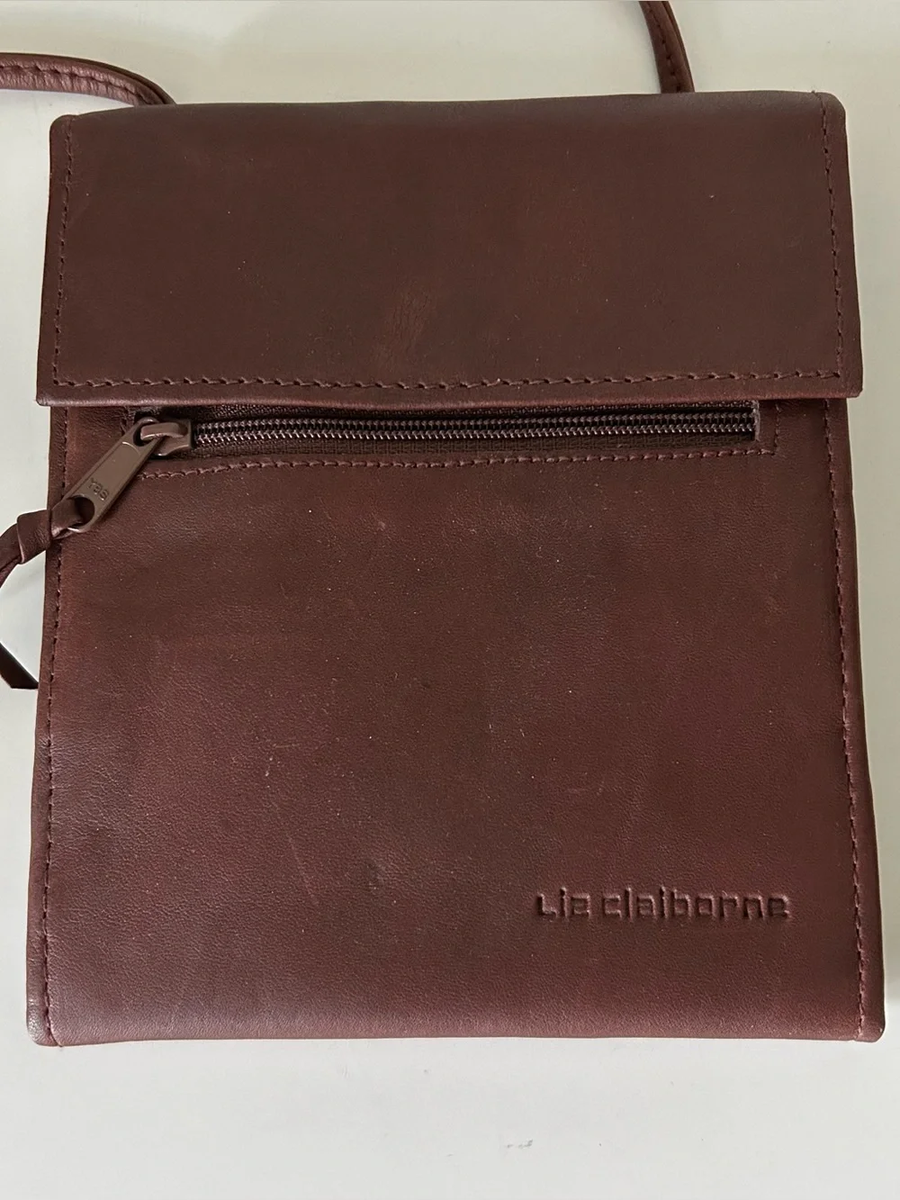 EUC - Brown Wallet on a String, Crossbody Liz Claiborne Bag